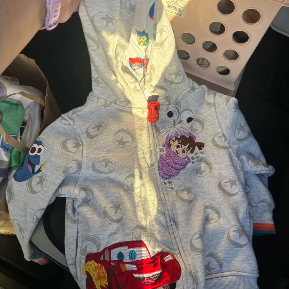 Disney Light Gray Kids Jacket with Colorful Patches